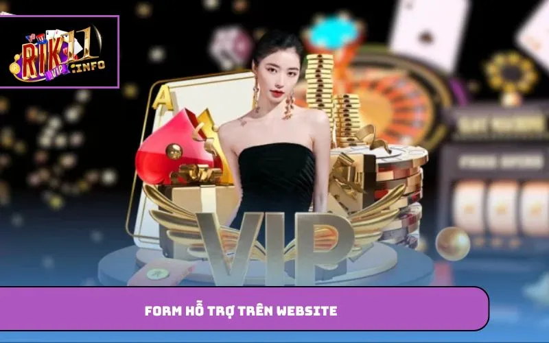 Form hỗ trợ trên website